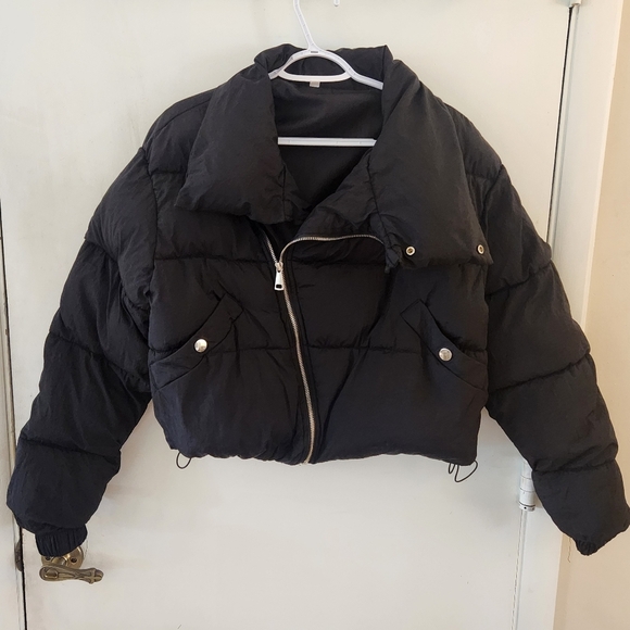Black Puffer Jacket, size small - Picture 2 of 4